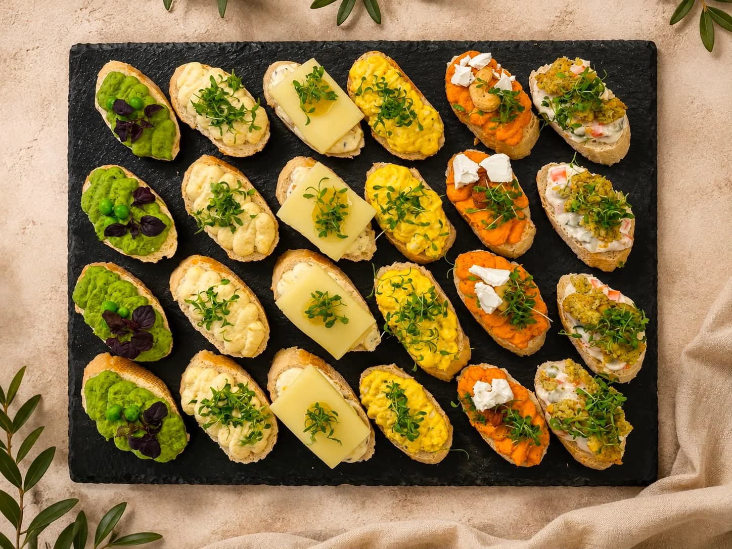 Produktbild von Canapés Box Veggie (Weissbrot)